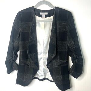 H&M Black Plaid Blazer